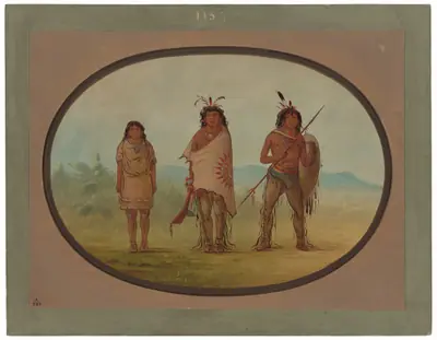A Yuma Chief, His Daughter, and a Warrior