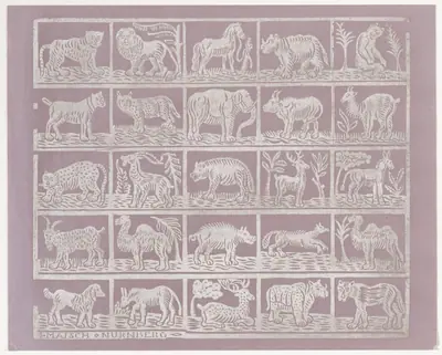 Endpaper with Animals