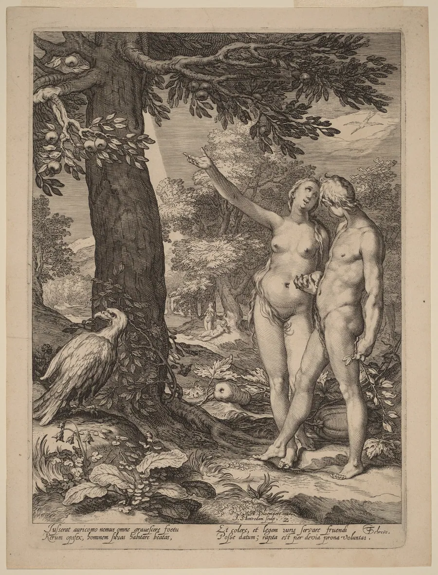 Adam and Eve before the Tree of Knowledge by Jan Pietersz Saenredam