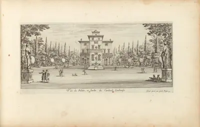 Vuë du Palais et Jardin du Cardinal Ludovise