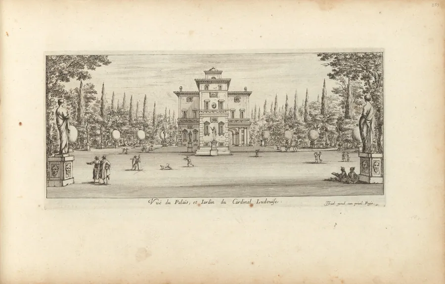 Vuë du Palais et Jardin du Cardinal Ludovise by Israël Silvestre