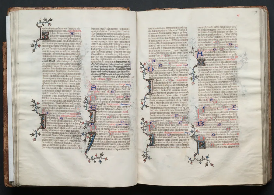 The Gotha Missal:  Fol. 28v, Text by Master of the Boqueteaux