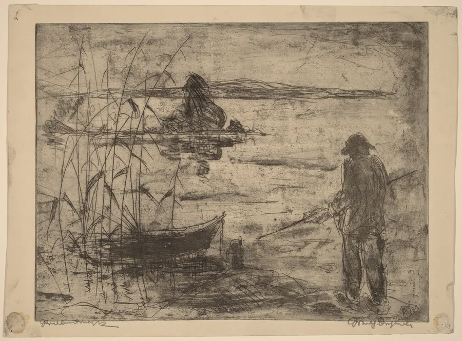Fishing on the Havel River by Wilhelm Oesterle