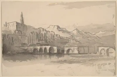 Bridge with Mountains in the Distance (Ventimiglia)