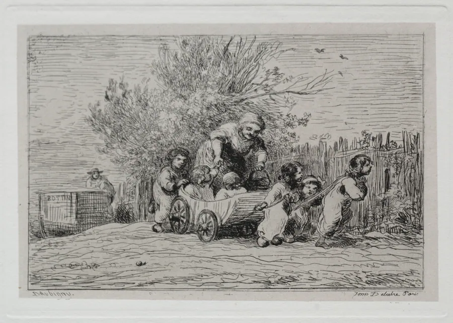The Boat Trip: Heritage of the Cart (The Children with the Cart) by Charles François Daubigny