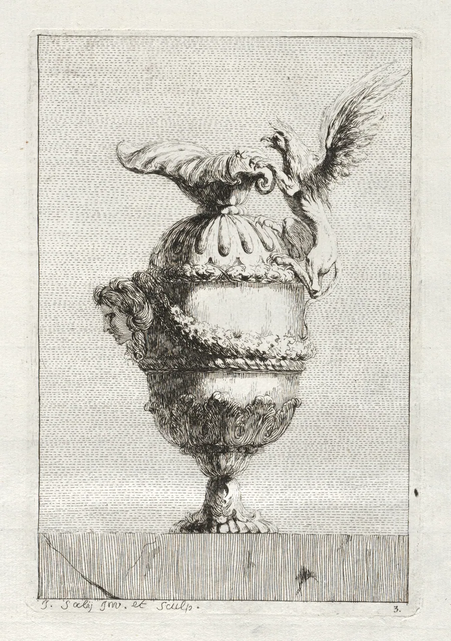 Suite of Vases:  Plate 3 by Jacques François Saly