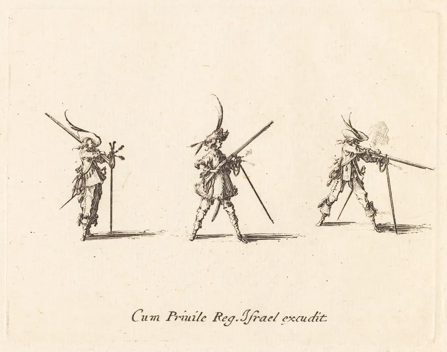 Firing the Musket by Jacques Callot