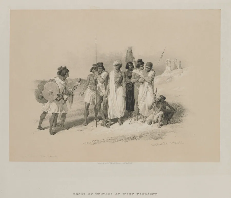 Egypt and Nubia, Volume II: Group of Nubians-Wady Kardasey by Louis Haghe