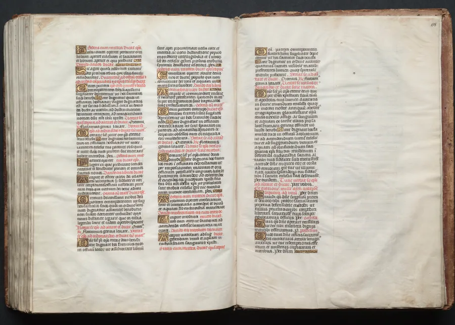 The Gotha Missal:  Fol. 158r, Text by Master of the Boqueteaux