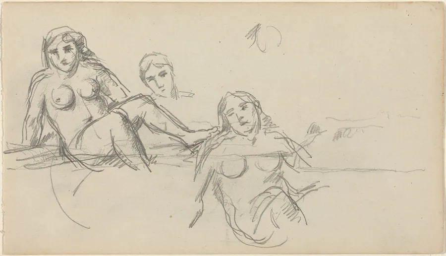 Seated Bather [verso] by Paul Cezanne