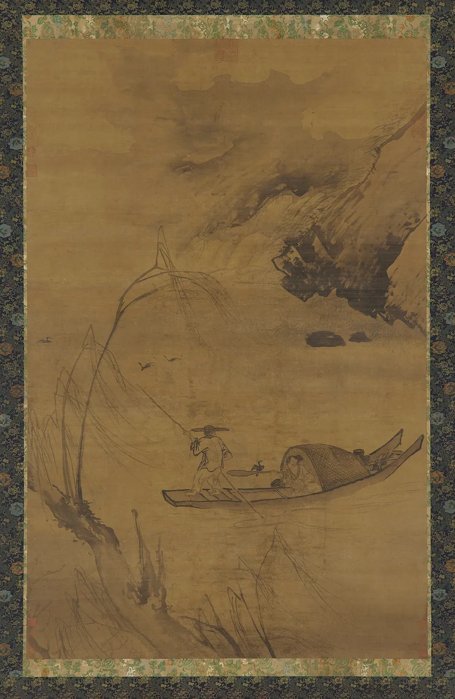 Fishing with cormorants by Formerly attributed to Xia Gui 夏珪 (active ca. 1195-1230)