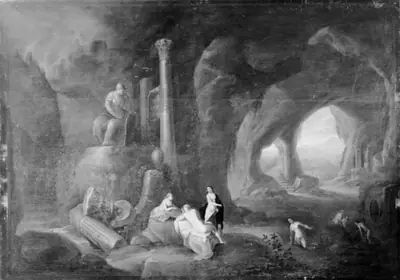 Syv nymfer i grotte