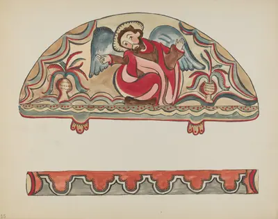 Plate 15: The Creation (Lunette): From Portfolio "Spanish Colonial Designs of New Mexico"