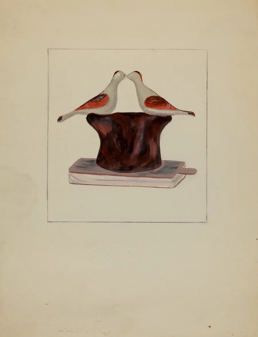 Pa. German Toy Lovebirds by Ruth Bialostosky
