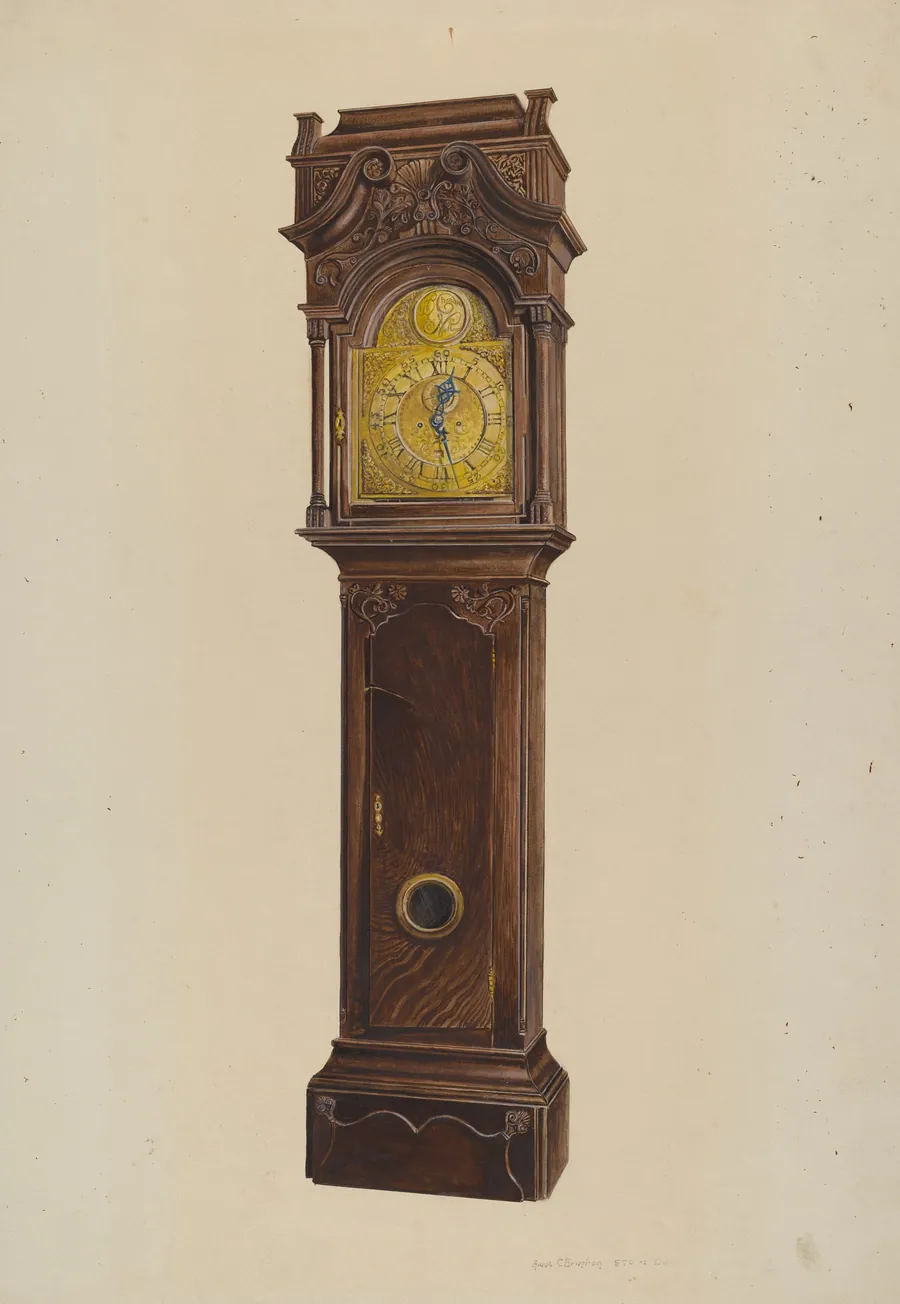 Grandfather Clock by Amos C. Brinton