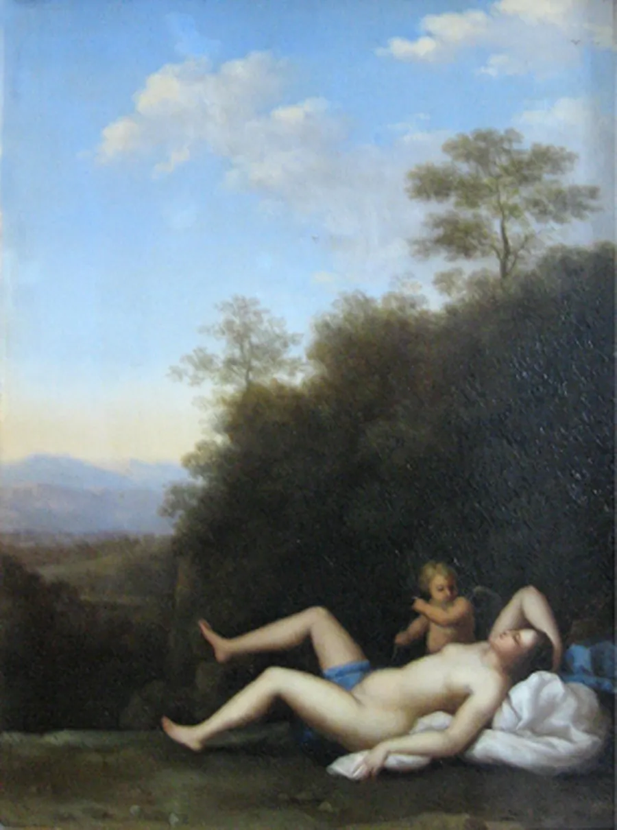 Sovende nymfe by Toussaint Gelton