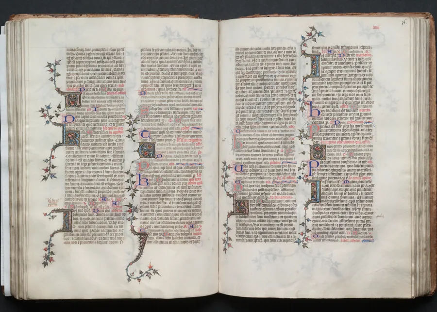 The Gotha Missal:  Fol. 76r, Text by Master of the Boqueteaux
