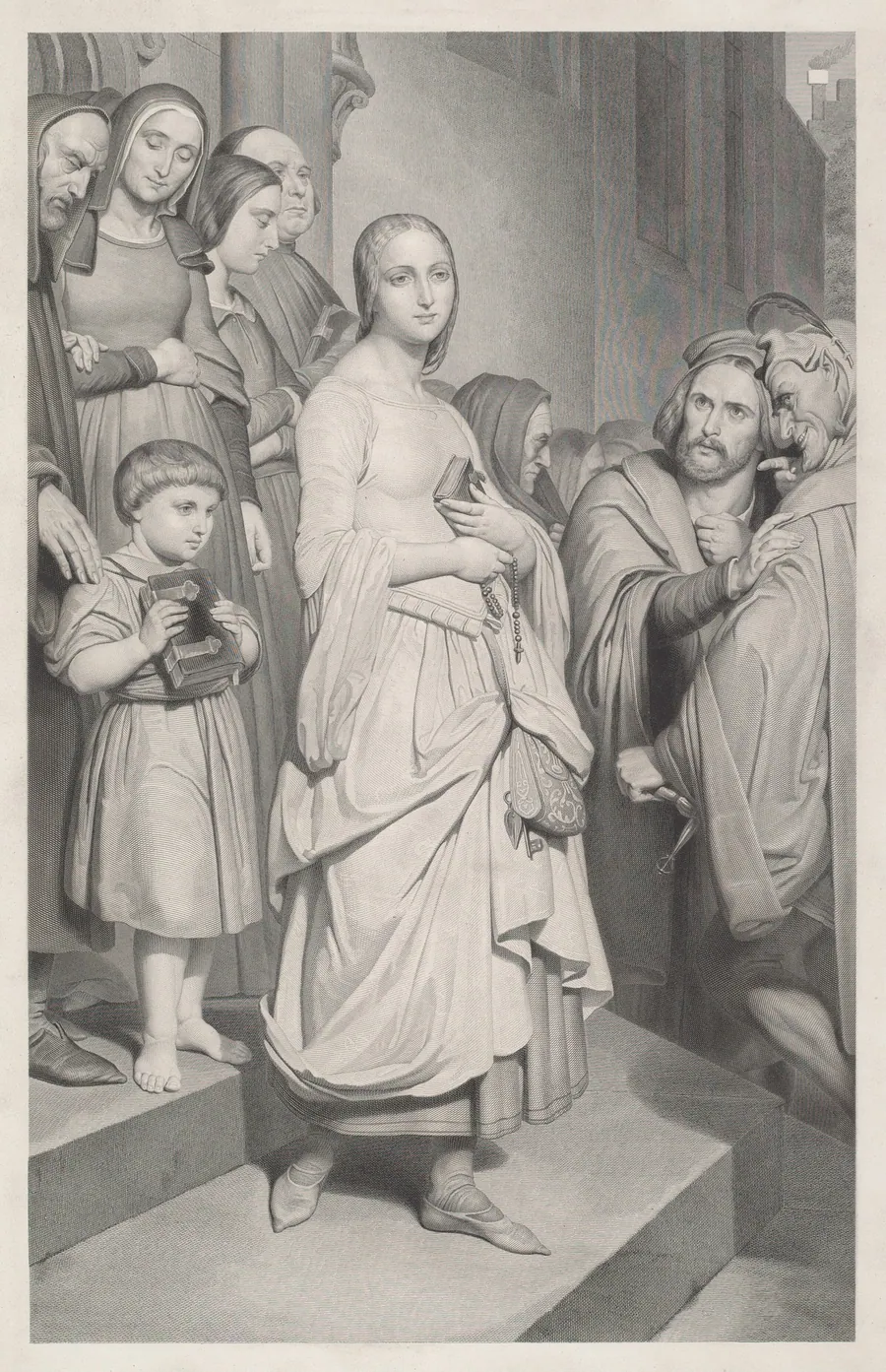 Faust Seeing Marguerite for the First Time by Adolphe Alexandre Joseph  Caron