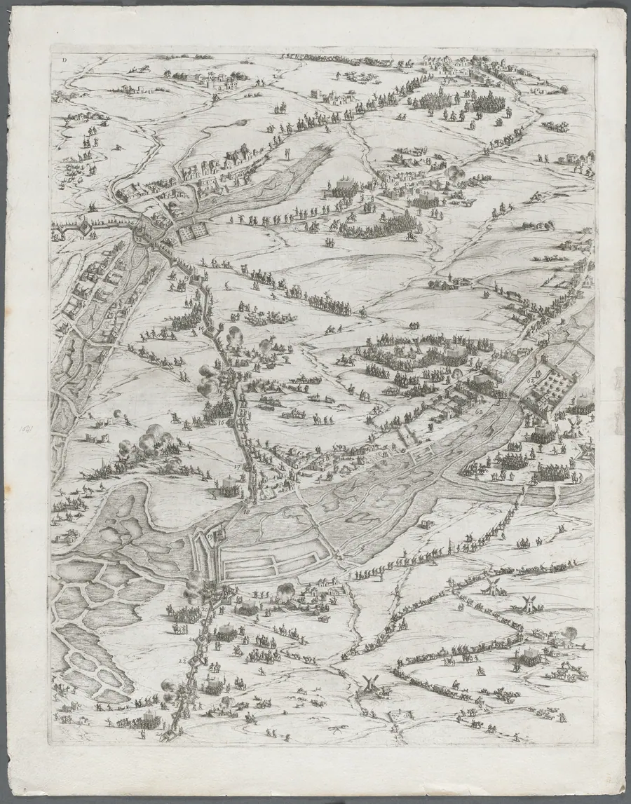 The Siege of La Rochelle: Plate 7 by Jacques Callot