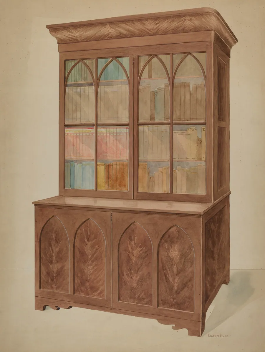 Bookcase - Gothic Type by Eileen Knox