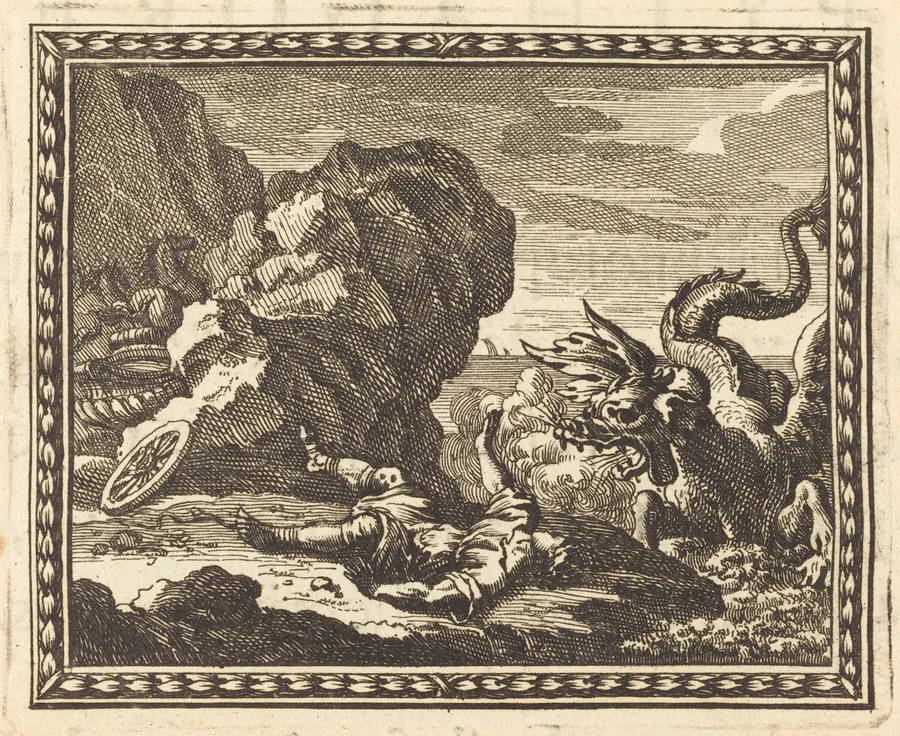 Hippolytus and the Sea Monster by Jean Lepautre