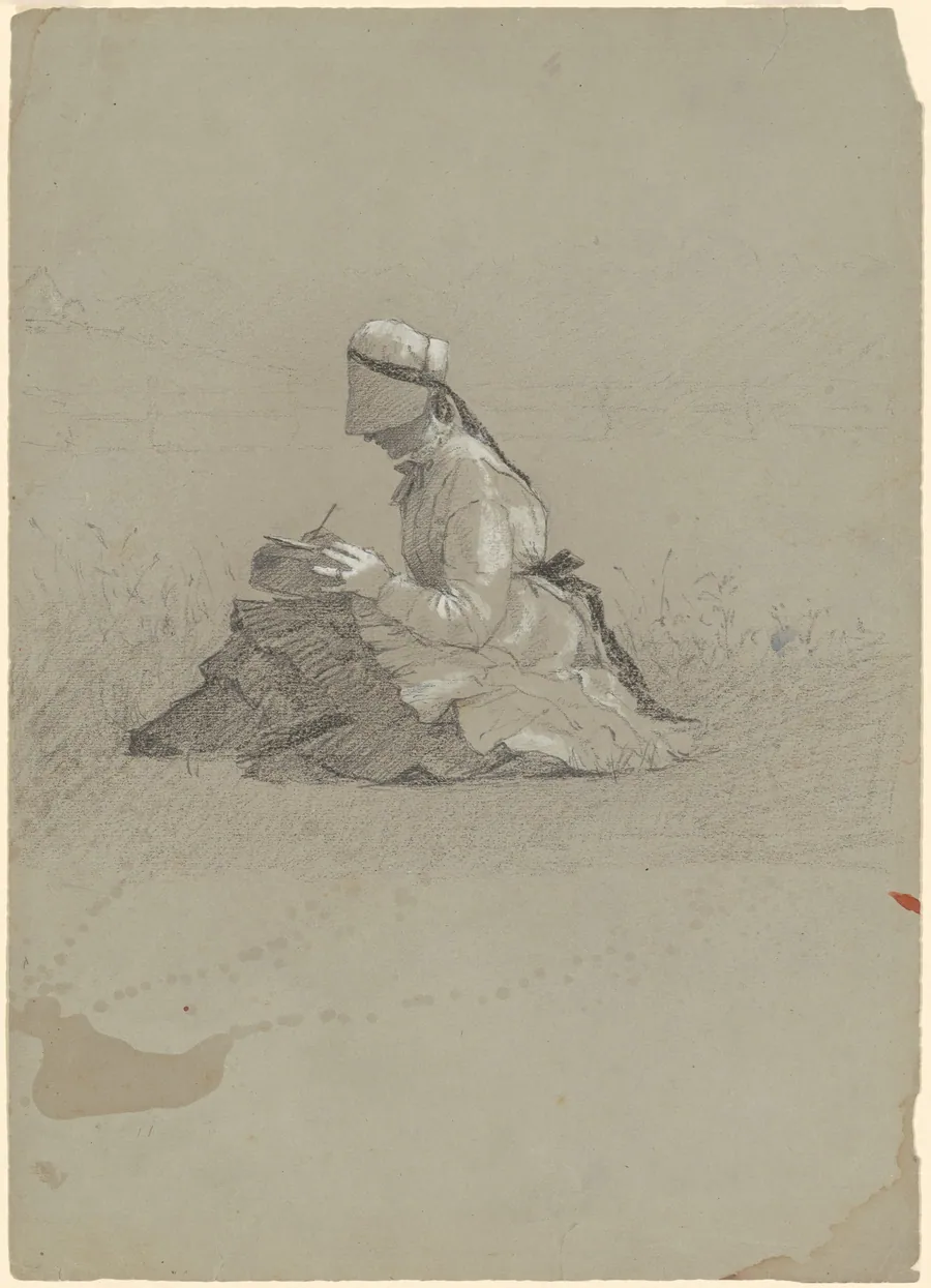 Young Lady Writing by Enoch Wood Perry, Jr.
