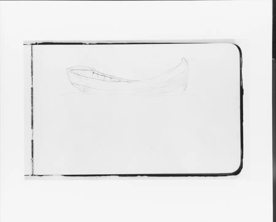 Rowboat (from Sketchbook) by Albert Bierstadt