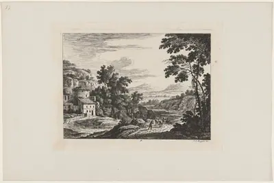 Cattle Drover in an Italian Landscape