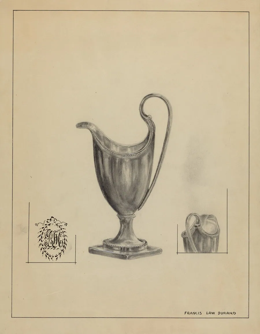 Silver Cream Pitcher by Francis Law Durand