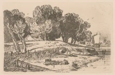 Liber Studiorum: Plate 8, Millbank on the Thames