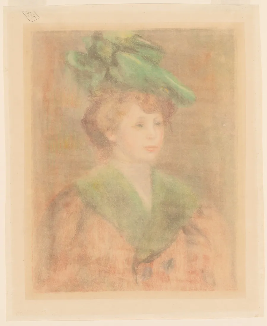 Lady with Green Hat (Mlle. Dieterle?) by Auguste Renoir
