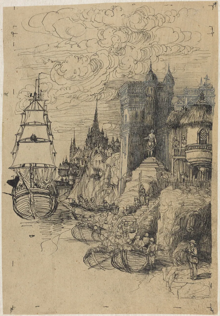 Seascape by Rodolphe Bresdin