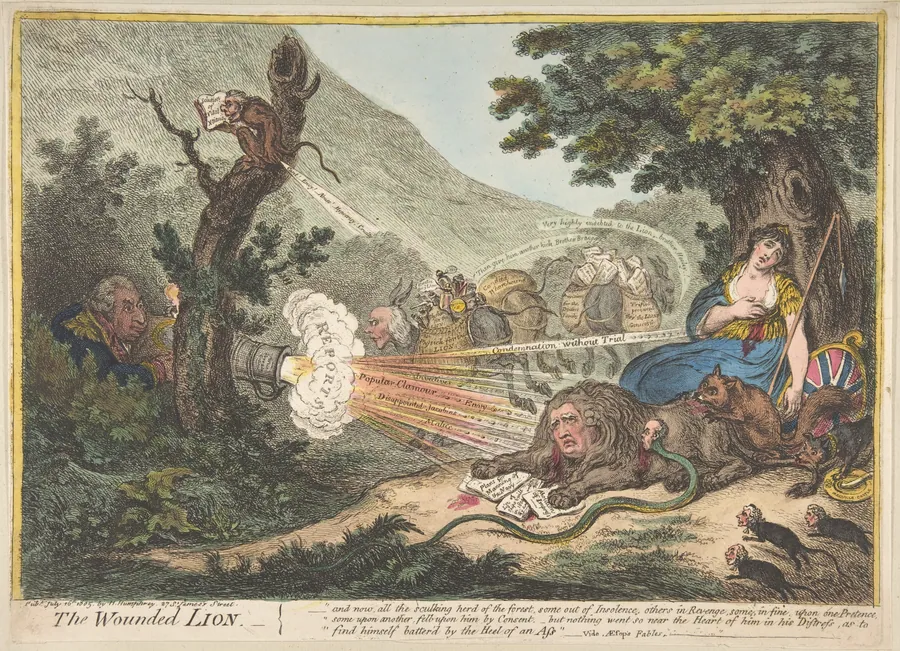 The Wounded Lion by James Gillray