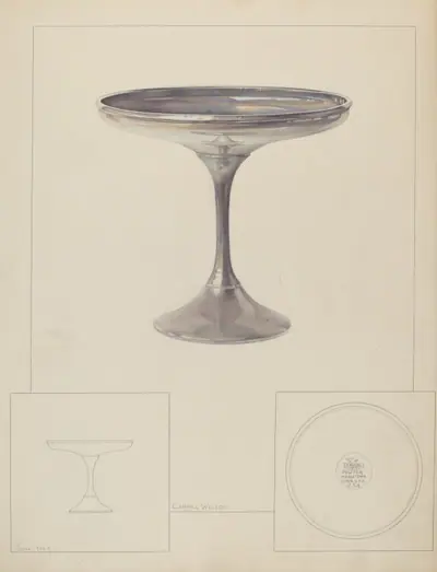 Pewter Compote