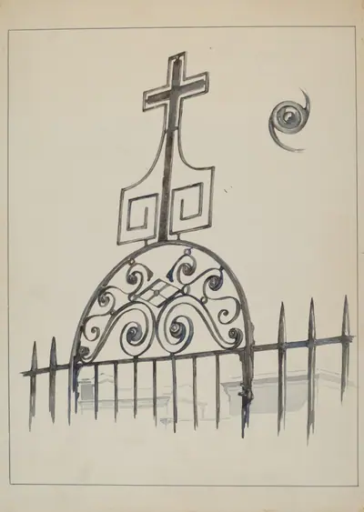 Iron Cross - Gate Ornament