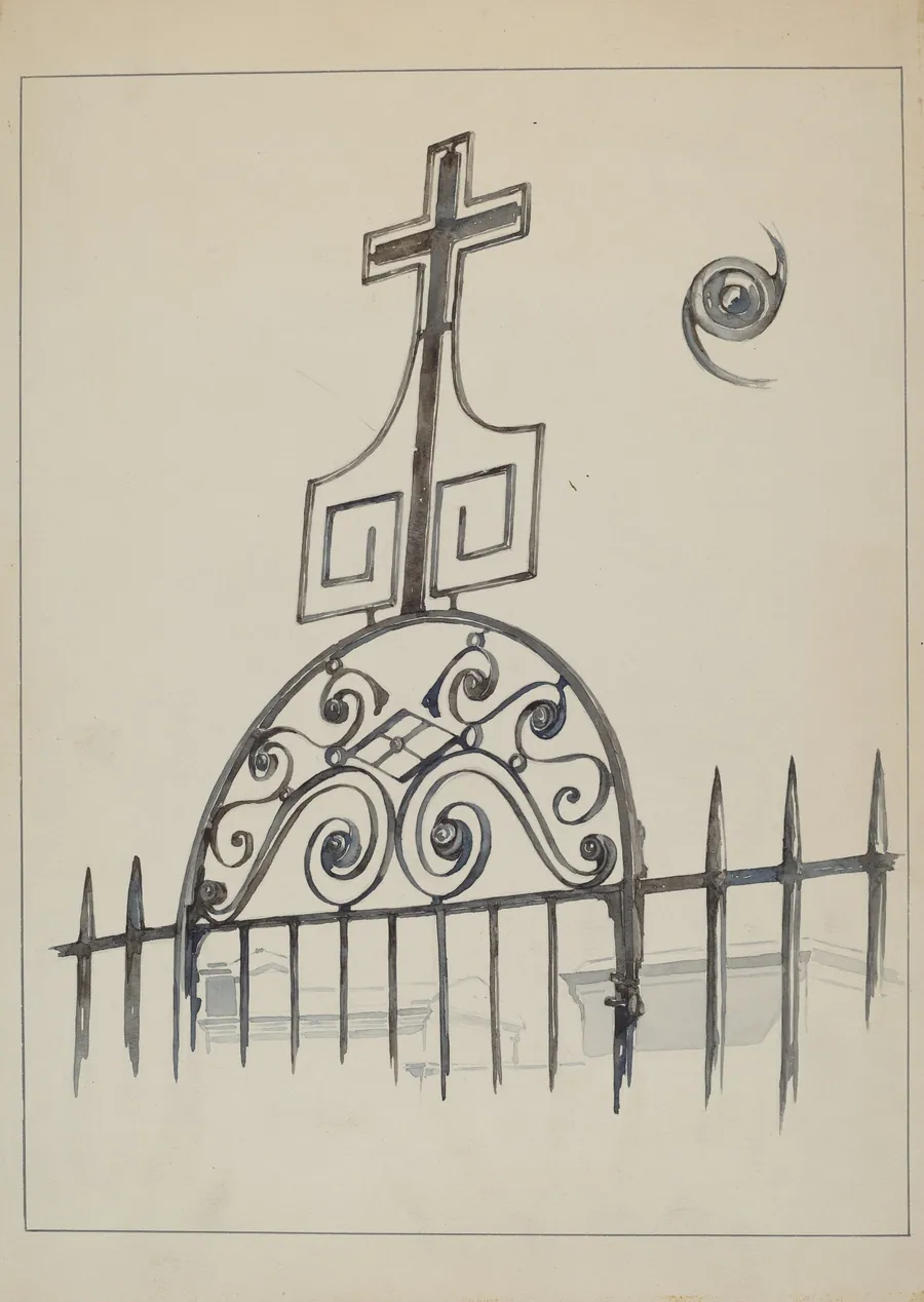 Iron Cross - Gate Ornament by Aurelia Arbo