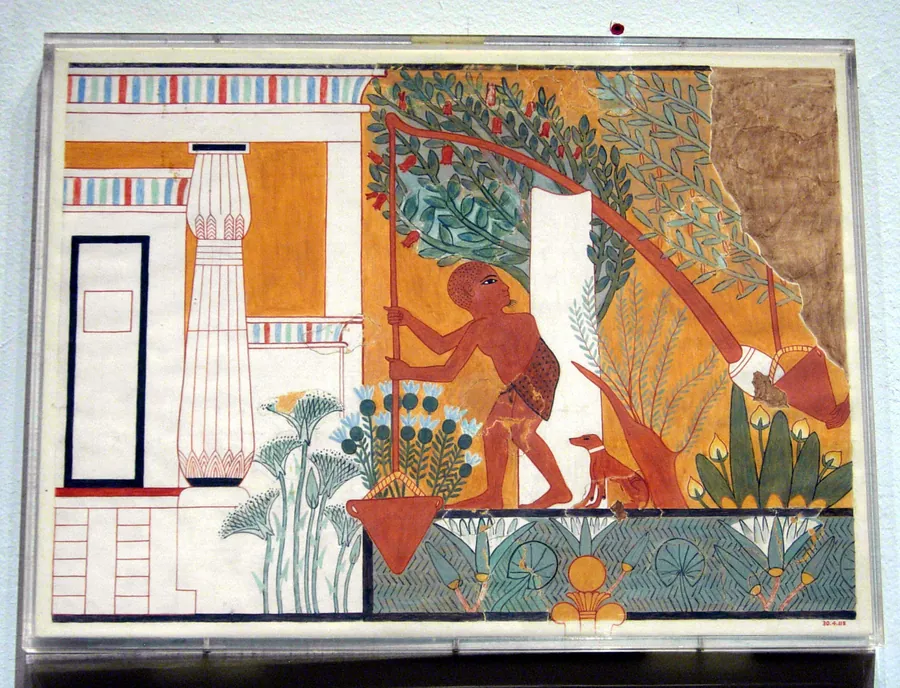 Garden Scene, Tomb of Ipuy by Norman de Garis Davies