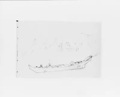 Boat and Encampment (from Sketchbook X)