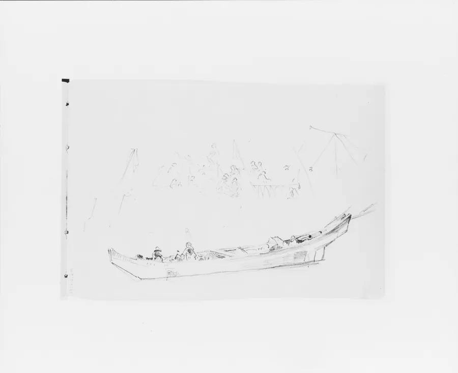 Boat and Encampment (from Sketchbook X) by William Trost Richards