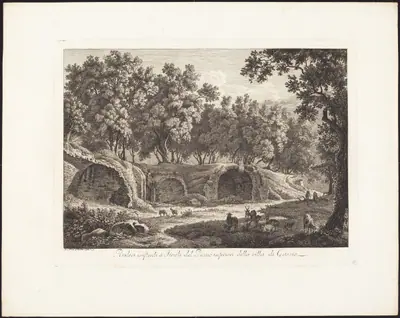 Ruderi essistenti a Tivoli del Piano inferiore della villa di Cassio