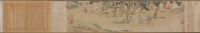 Zhao Mengfu Writing the Heart (Hridaya) Sutra in Exchange for Tea