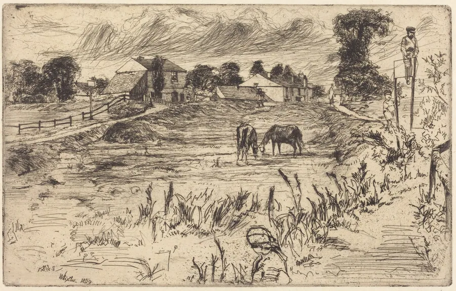 Landscape with Horses by James McNeill Whistler