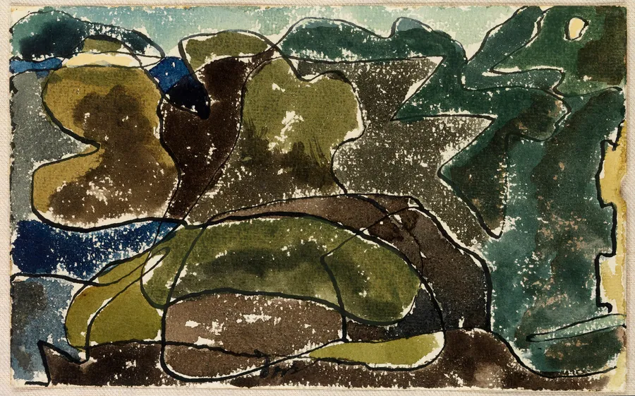 Over the Harbor, Centerport by Arthur Dove, born Canandaigua, NY 1880-died Huntington, NY 1946
