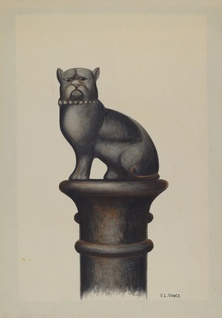 Cast Iron Hitching Post by V.L. Vance