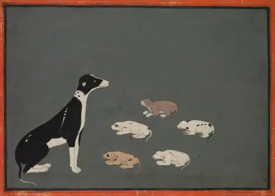 Dog with pups