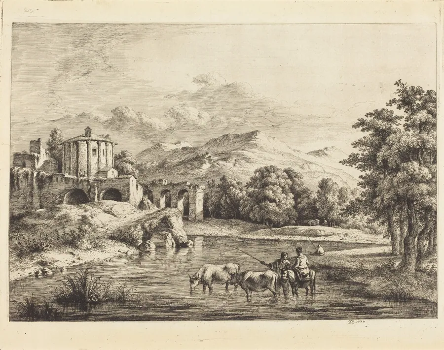 The Temple of Vesta by Jean-Jacques de Boissieu