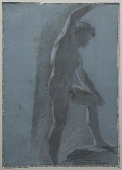 Study of a Male Nude (verso)