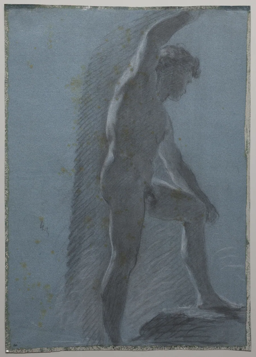 Study of a Male Nude (verso) by Pierre-Paul Prud'hon
