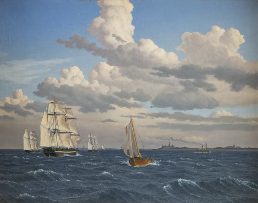 Parti af Øresund nord for Kronborg by C.W. Eckersberg