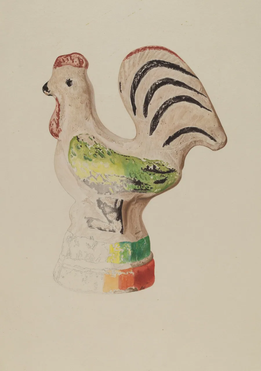 Chalkware Rooster by Betty Fuerst